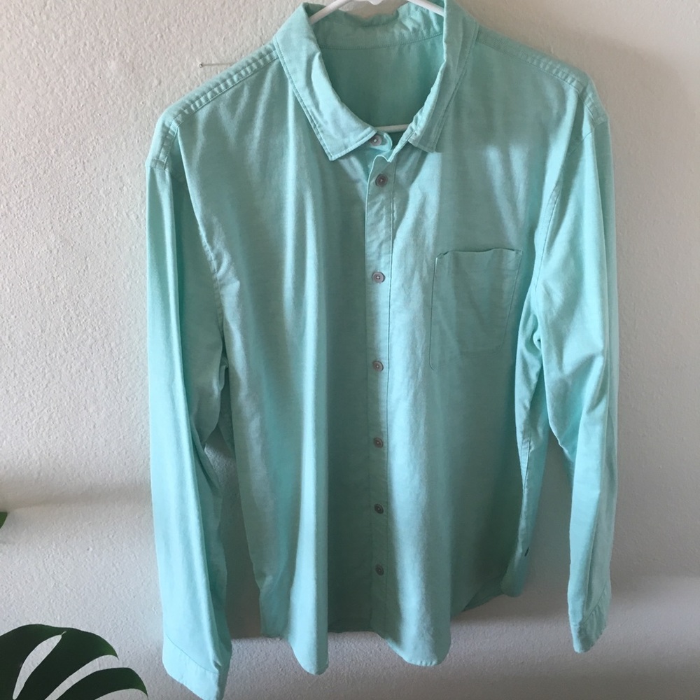 Lululemon stretch oxford button down turquoise